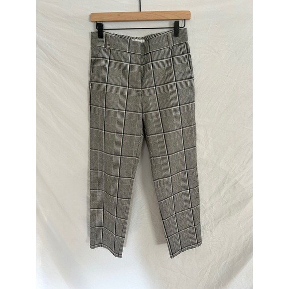 VELVET BY GRAHAM & SPENCER Womens Plaid Crop Straight Leg Pants Sz 2 - Picture 2 of 9